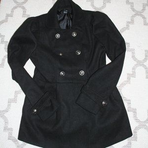 Black Double Breasted Pea Coat